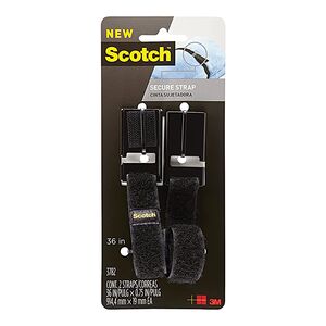 Scotch 2-Piece Secure Strap with Buckle Black 3/4 x 36inch Scotch 2-Piece Secure Strap with Buckle Black 3/4 x 36inch